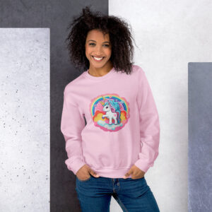Sudadera unisex – unicornio arcoiris